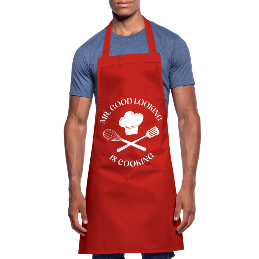 Mr. Good Looking is cooking – Schürze für charmante Küchenchefs - Rot