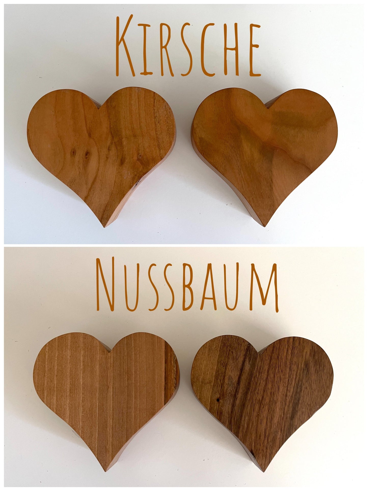 Herz aus Holz personalisierte Gravur massives Holzherz als Geschenk für Partner/Mama/Hochzeit/Brautpaar Wunschnamen individuell