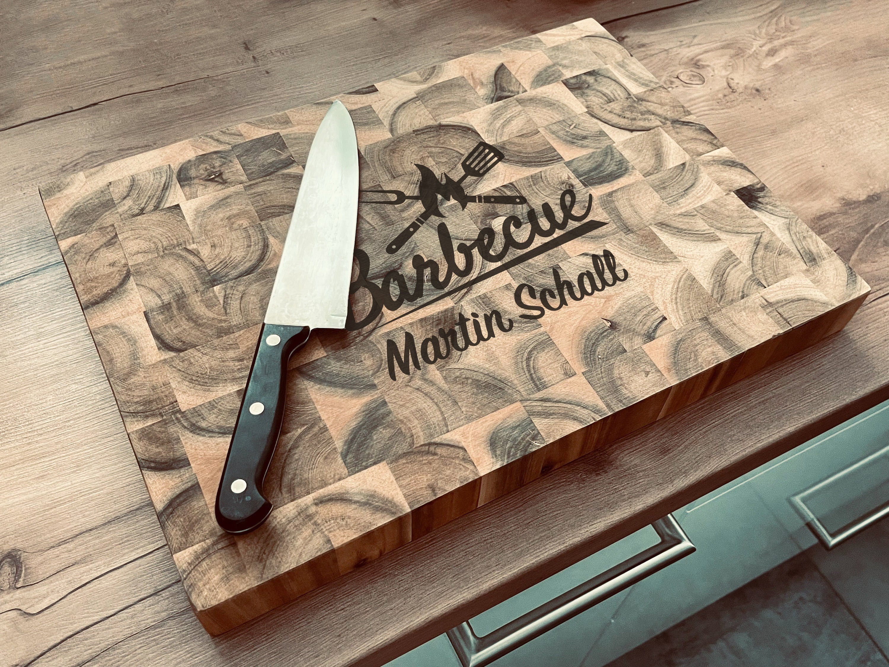 Hot Custom Hand-Made Hardwood large size BBQ cutting board